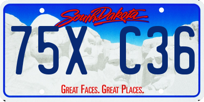 SD license plate 75XC36