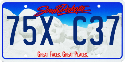 SD license plate 75XC37