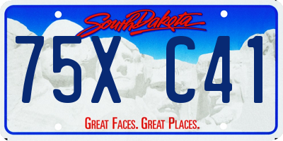 SD license plate 75XC41