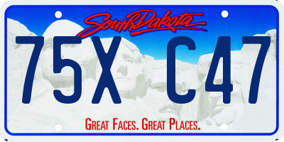 SD license plate 75XC47