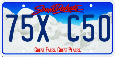 SD license plate 75XC50