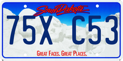 SD license plate 75XC53