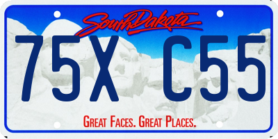 SD license plate 75XC55