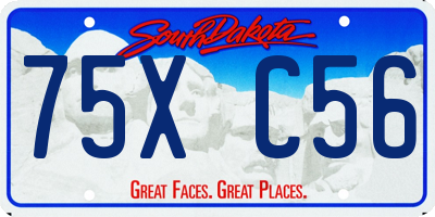 SD license plate 75XC56
