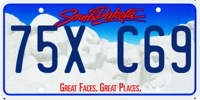 SD license plate 75XC69