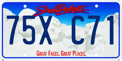 SD license plate 75XC71