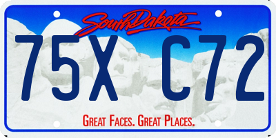 SD license plate 75XC72