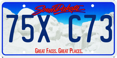 SD license plate 75XC73