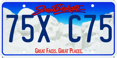 SD license plate 75XC75