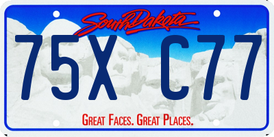 SD license plate 75XC77
