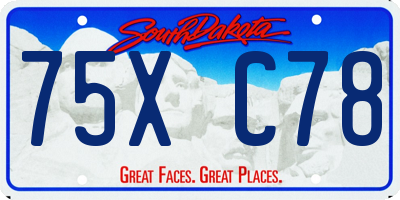 SD license plate 75XC78