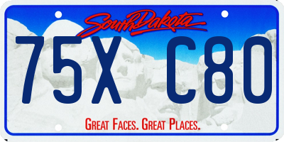SD license plate 75XC80
