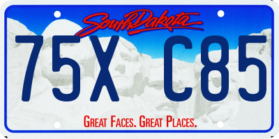 SD license plate 75XC85