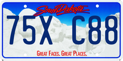 SD license plate 75XC88