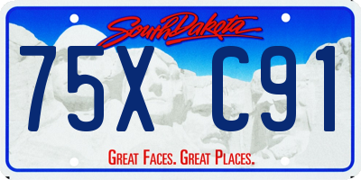 SD license plate 75XC91