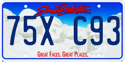 SD license plate 75XC93
