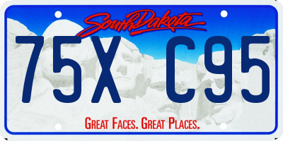 SD license plate 75XC95