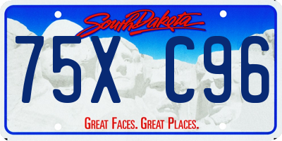 SD license plate 75XC96