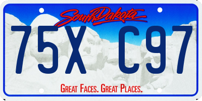 SD license plate 75XC97