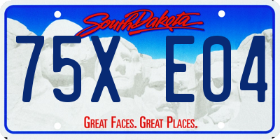 SD license plate 75XE04