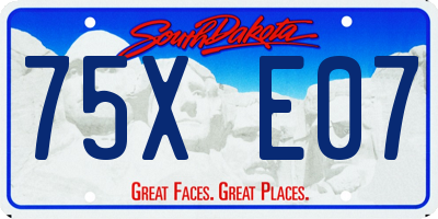 SD license plate 75XE07