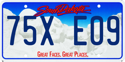 SD license plate 75XE09
