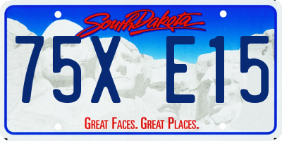 SD license plate 75XE15