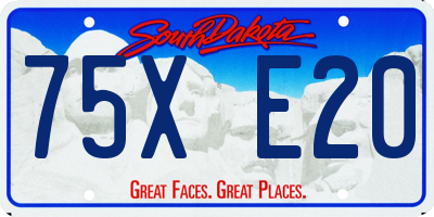 SD license plate 75XE20