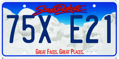 SD license plate 75XE21