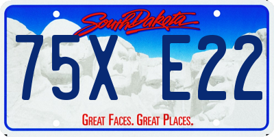 SD license plate 75XE22