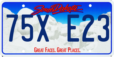 SD license plate 75XE23