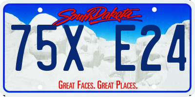 SD license plate 75XE24