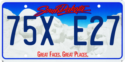 SD license plate 75XE27