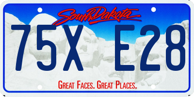 SD license plate 75XE28