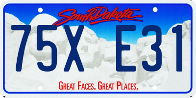 SD license plate 75XE31