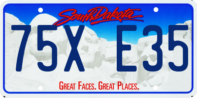 SD license plate 75XE35