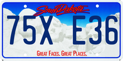 SD license plate 75XE36