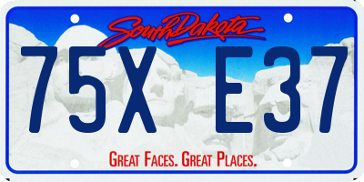 SD license plate 75XE37
