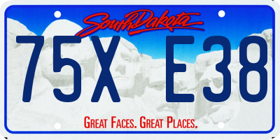 SD license plate 75XE38