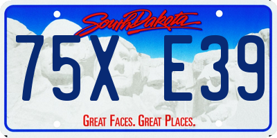 SD license plate 75XE39