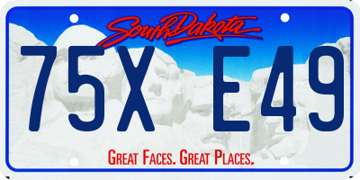 SD license plate 75XE49
