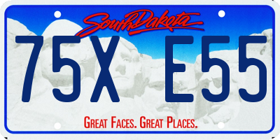 SD license plate 75XE55