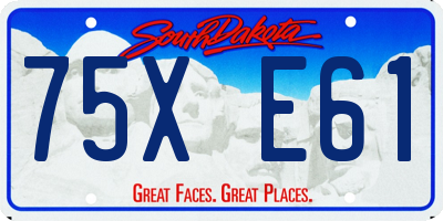 SD license plate 75XE61
