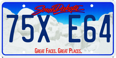 SD license plate 75XE64