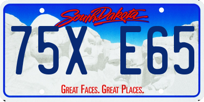 SD license plate 75XE65