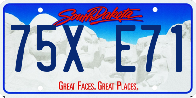 SD license plate 75XE71