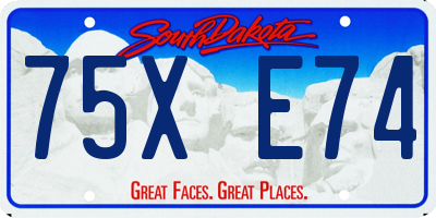SD license plate 75XE74
