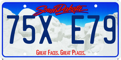 SD license plate 75XE79