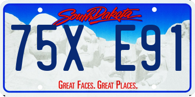 SD license plate 75XE91
