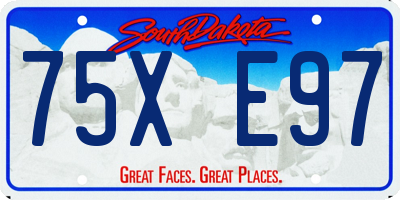 SD license plate 75XE97